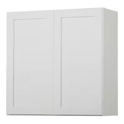Diamond NOW  Arcadia 30-in W x 30-in H x 12-in D White Laminate Door Wall Fully Assembled Stock ... | Lowe's