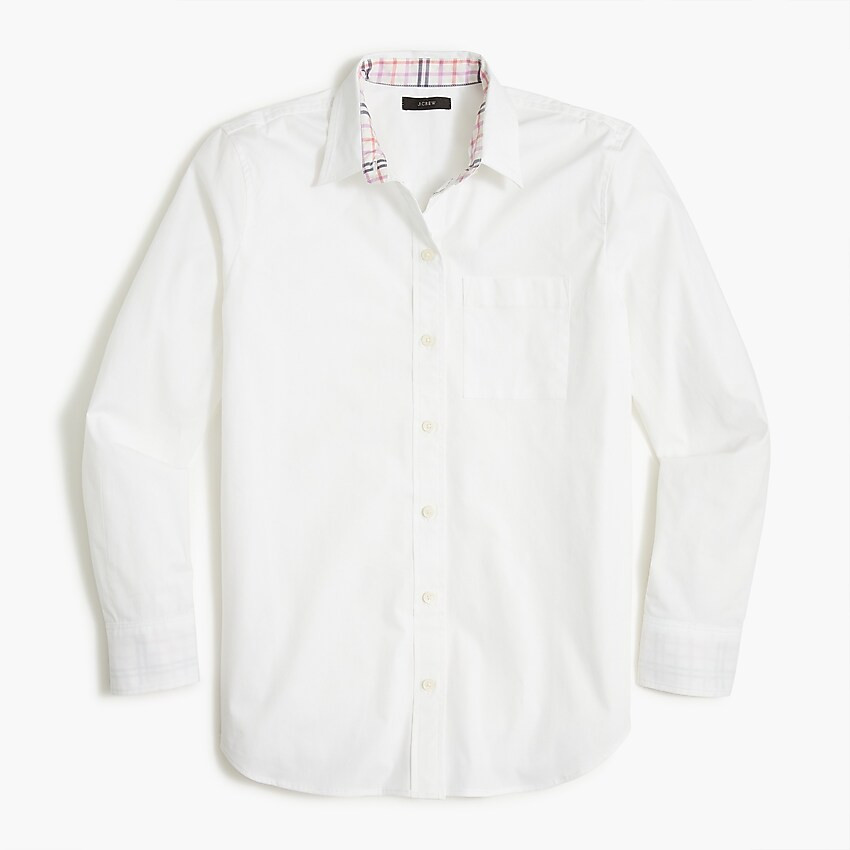 Relaxed cotton poplin button-up shirt | J.Crew Factory