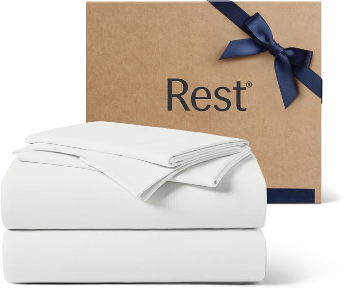 REST® Evercool®+ Cooling Sheet Set, Queen Size, Arctic White, Breathable Bed Sheets for Hot Sle... | Amazon (US)