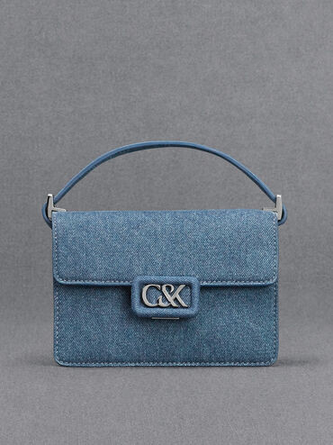 Denim Boxy Bag
    
         - Blue | Charles & Keith US