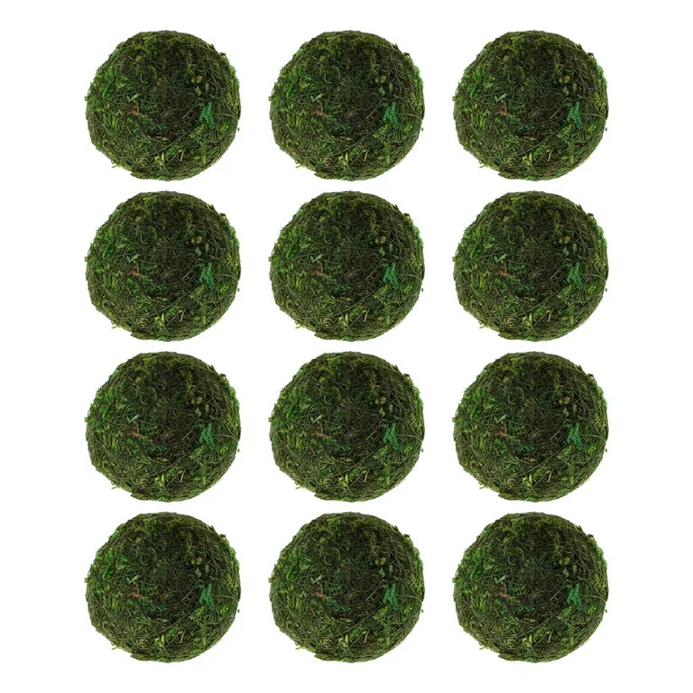 HOMEMAXS 12pcs Small Moss Balls Natural Green Moss Balls Bowl Filler Vase Moss Filler | Walmart (US)