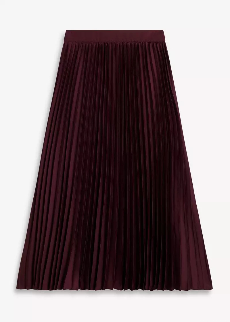 Amoura Pleated Satin Skirt | Hobbs UK | | Hobbs