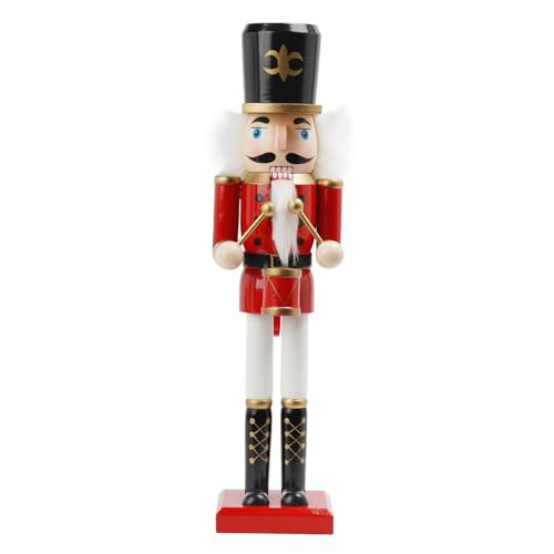 Christmas Nutcracker Soldier Figurine Decorations - 14.75H in Nutcracker Christmas Decor Traditional Soldiers Wooden Red Nutcracker Xmas Festive Gifts Farmhouse Décor for Fireplace Newman House Studio | Amazon (US)