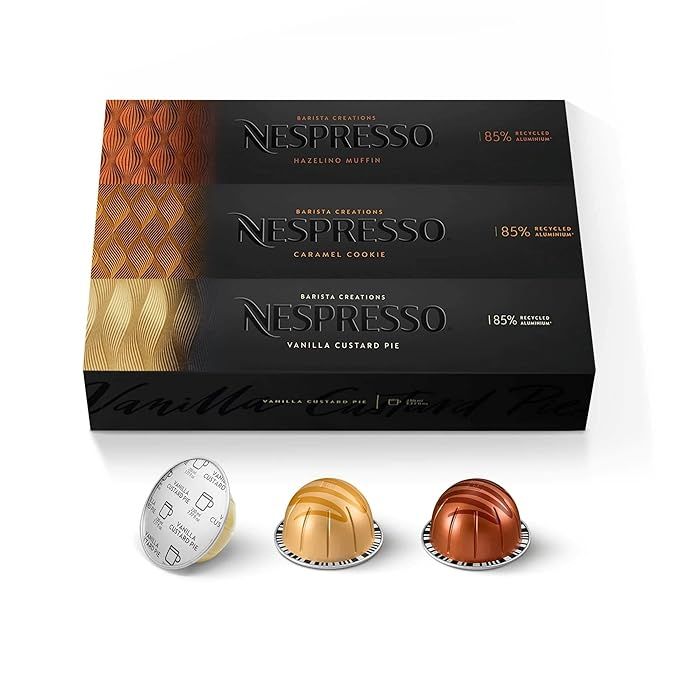 Nespresso Capsules VertuoLine, Barista Flavored Pack, Mild Roast, 30 Count Coffee Pods, Brews 7.7... | Amazon (US)