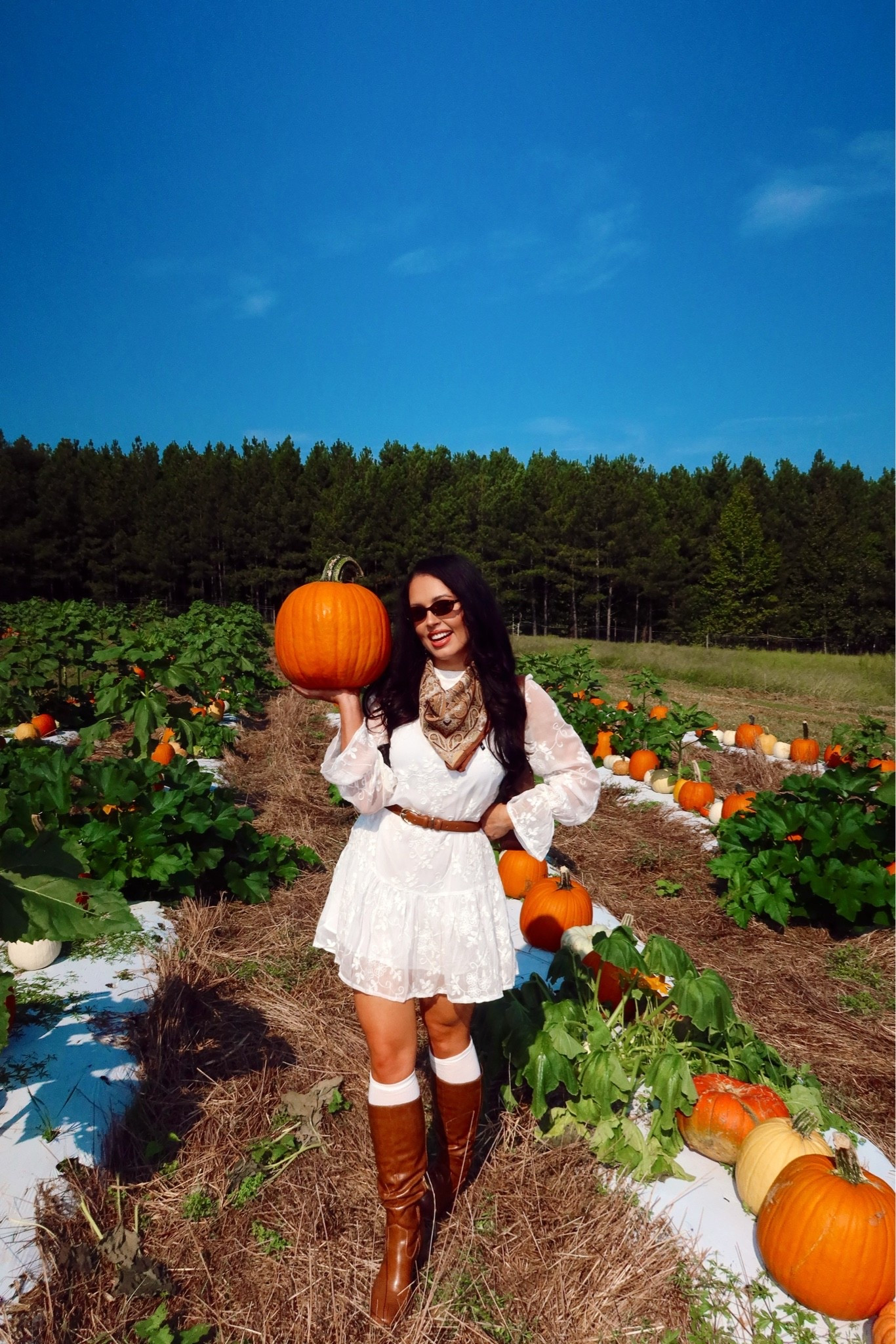 An easy way to style this amazon white lace dress for fall with a paisley bandana and western boots — wearing a medium in the dress!

#LTKootd #LTKSaleAlert