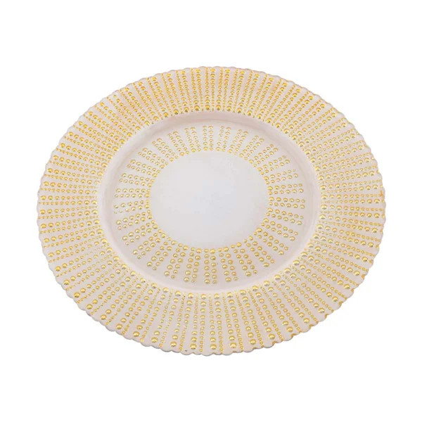 Glass Polka Dots Charger | Wayfair North America