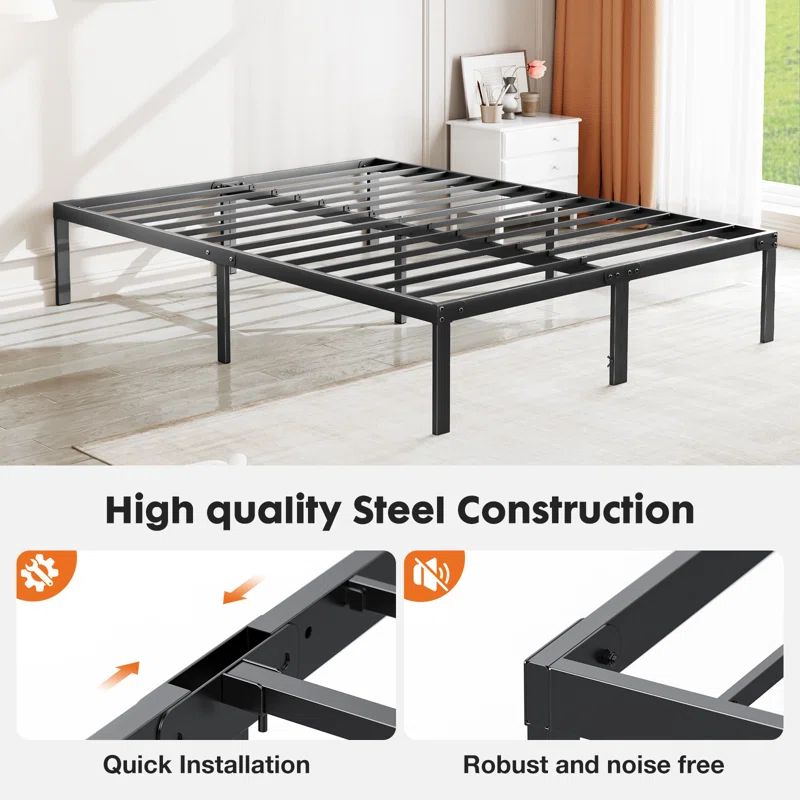 Lutherville 14'' Steel Platform Bed Frame | Wayfair North America