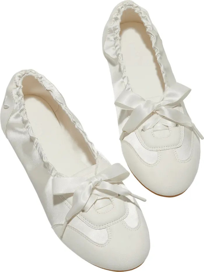 Round-Toe Satin Sneakerina | Nordstrom