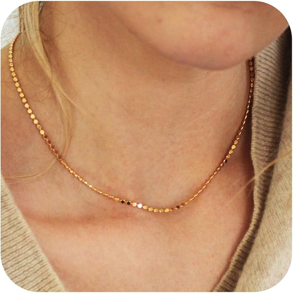 Turandoss Gold Chain Necklace for Women Trendy - Dainty 14K Real Gold Plated Cuban Necklace Snake... | Amazon (US)