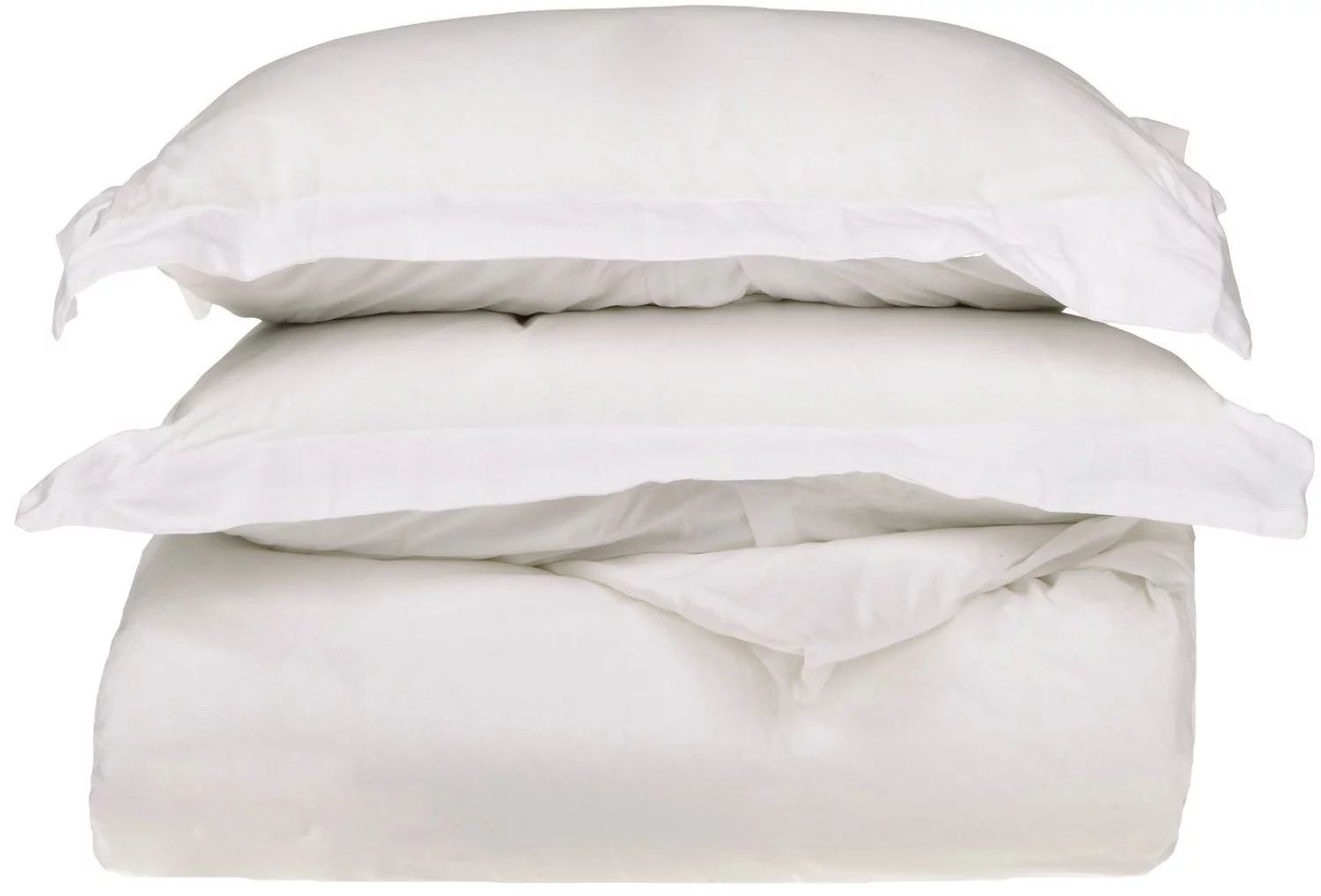 300-Thread Count 100% Egyptian Cotton Bedding Duvet Cover and Pillow Sham Set, White, 3-Piece Duv... | Walmart (US)