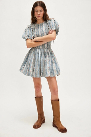 Damson Madder Becca Bubble Mini Dress | Free People (Global - UK&FR Excluded)