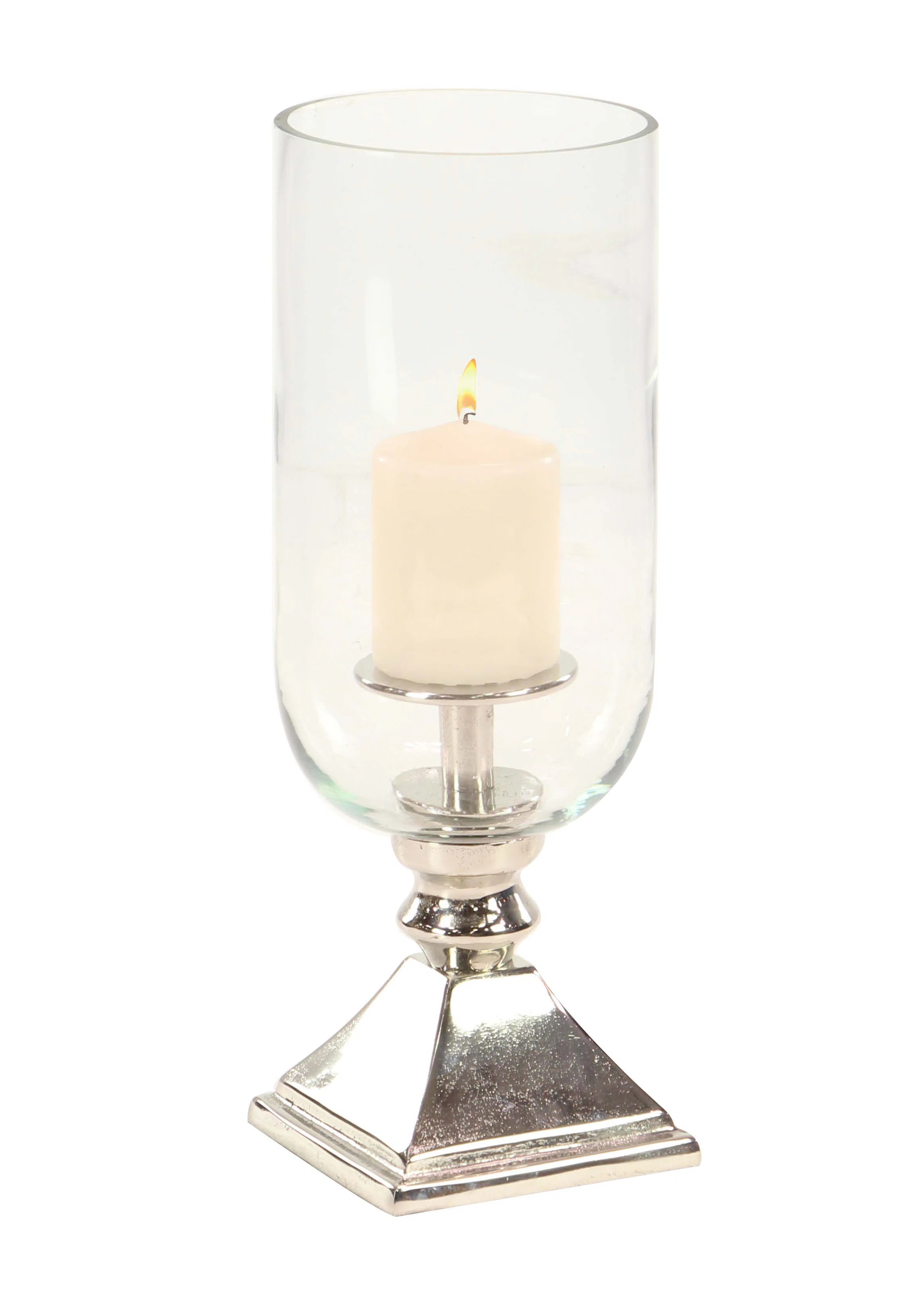 Aluminum Metal Pillar Hurricane Lamp | Wayfair North America