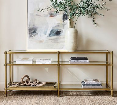 Everson Grand Glass Console Table (73") | Pottery Barn (US)