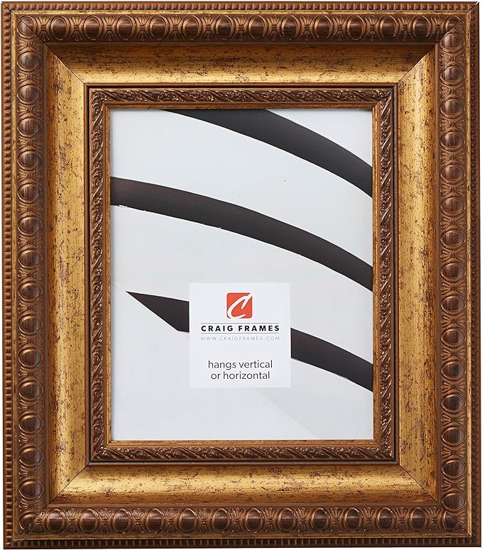 Craig Frames Arqadia Gothic, 20x20 Picture Frame, Aged Gold | Amazon (US)