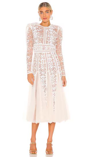 Megan Bridal Midi Dress in White | Revolve Clothing (Global)