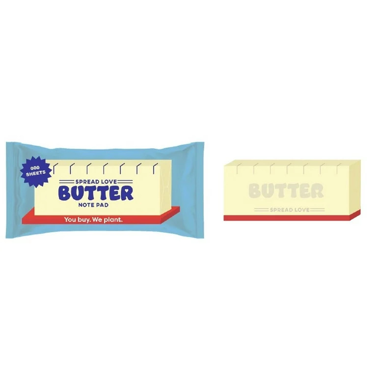 U Style Novelty Sticky Notes, 50 Sheets, Butter Design | Walmart (US)