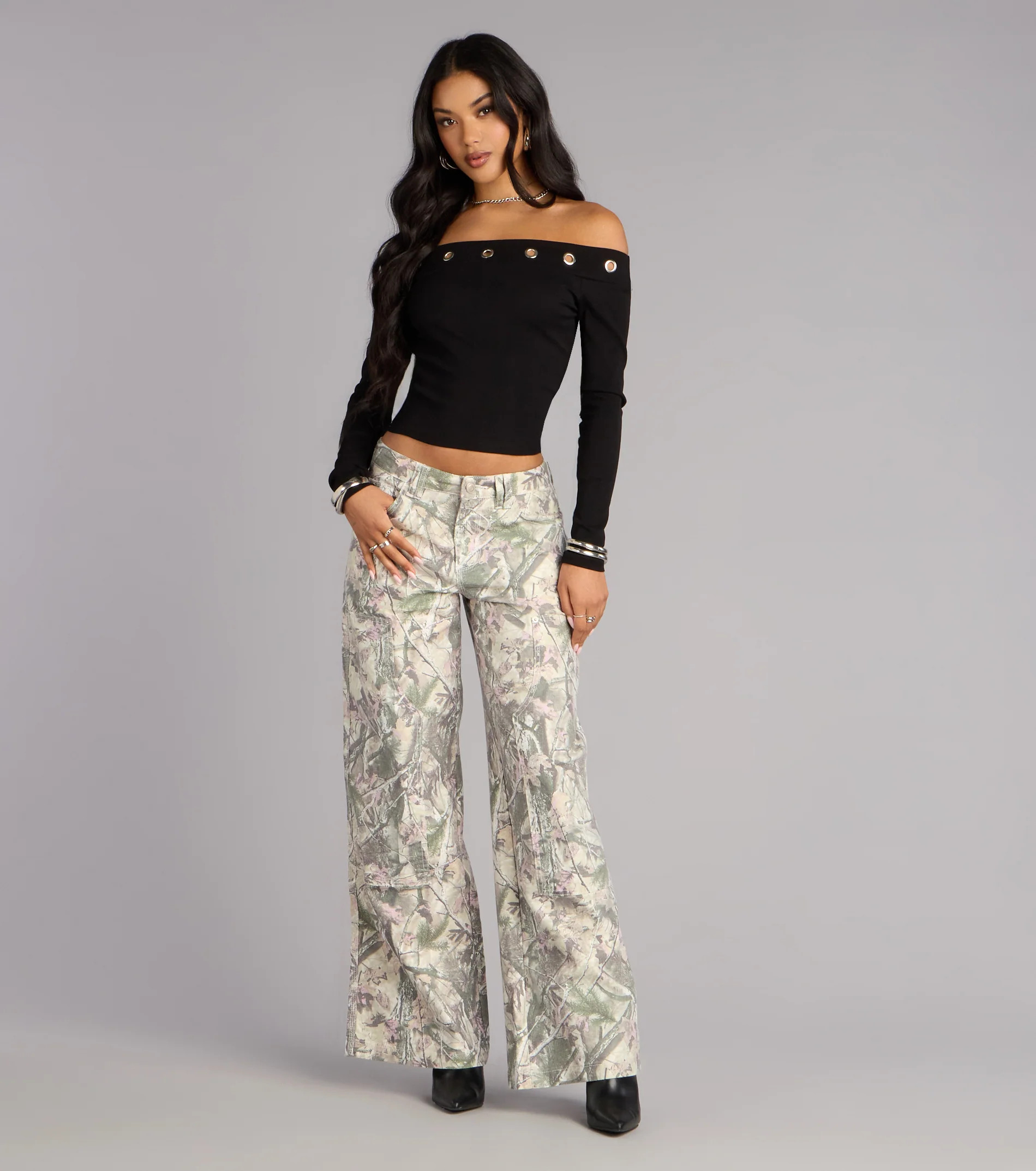 Cool Girl Terrain Camouflage Cargo Pants | Windsor Stores