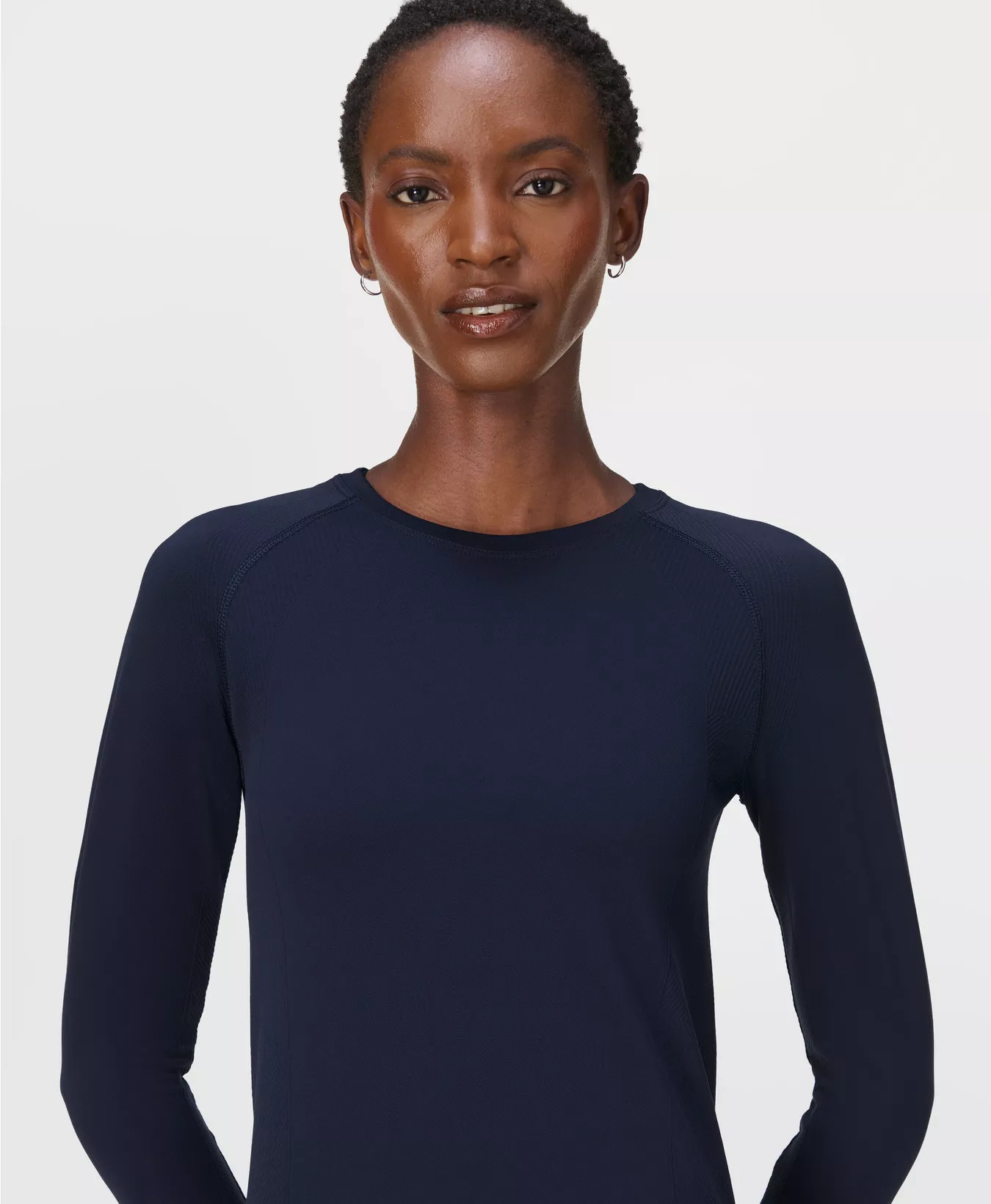 Athlete Seamless Workout Long Sleeve Top - Navy Blue | Women's Base Layers & Long Sleeve Tops | S... | Sweaty Betty UK