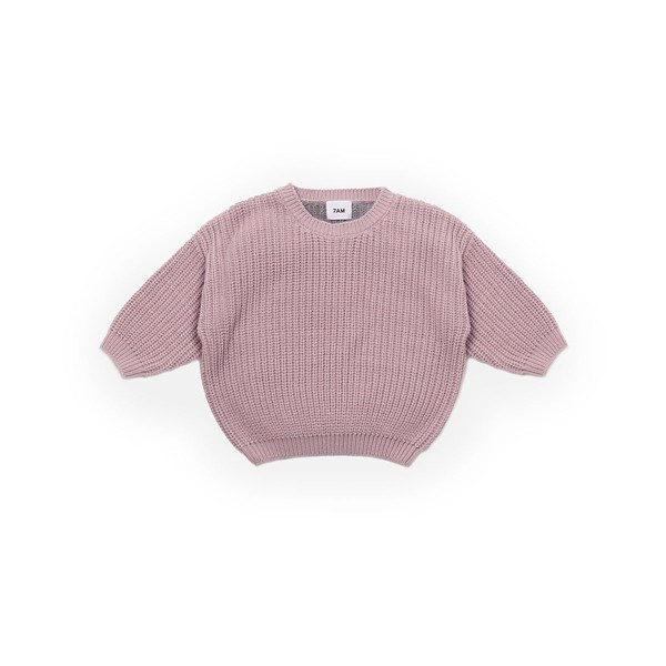 7AM Pullover Sweater Chunky Baby 6/12 mo. Ash Rose, Grey | Scheels