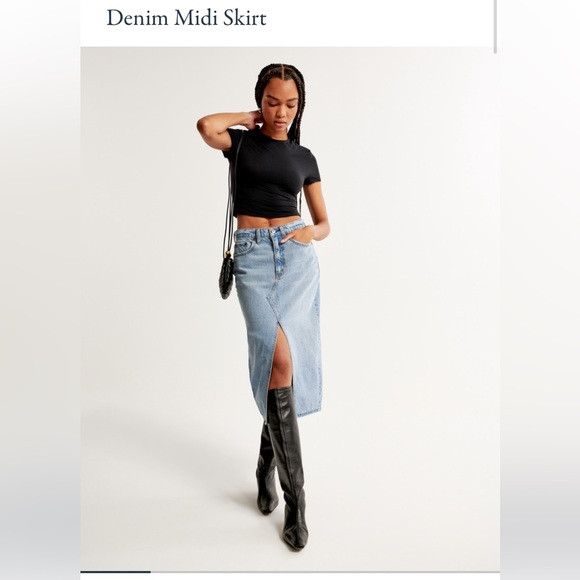 Abercrombie & Fitch Denim Midi Skirt | Poshmark