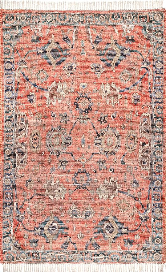 nuLOOM Sonja Flatweave Jute Area Rug, 7' 6" x 9' 6", Multi | Amazon (US)