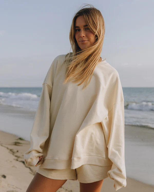 Unisex Oversized Crew - Sand | Daily Drills