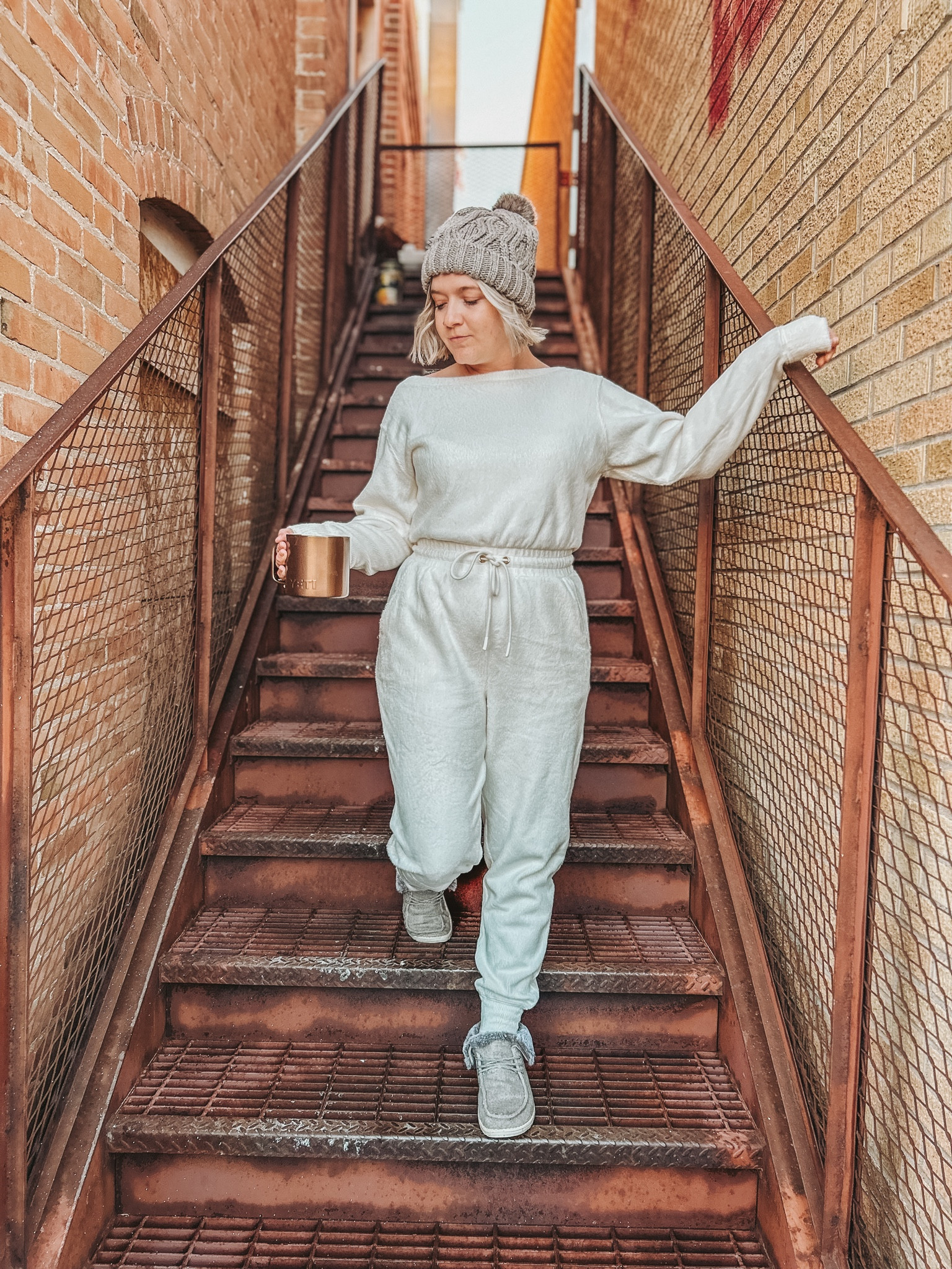 Nothing says cozy season like a cord onesie! The off the shoulder design, cinched waist and POCKETS have me obsessed. It’s only $24 too. 
Wearing a size small! Fellow petite gals- the length is perfect too. 👏🏻

#LTKSeasonal #LTKHoliday #LTKsalealert