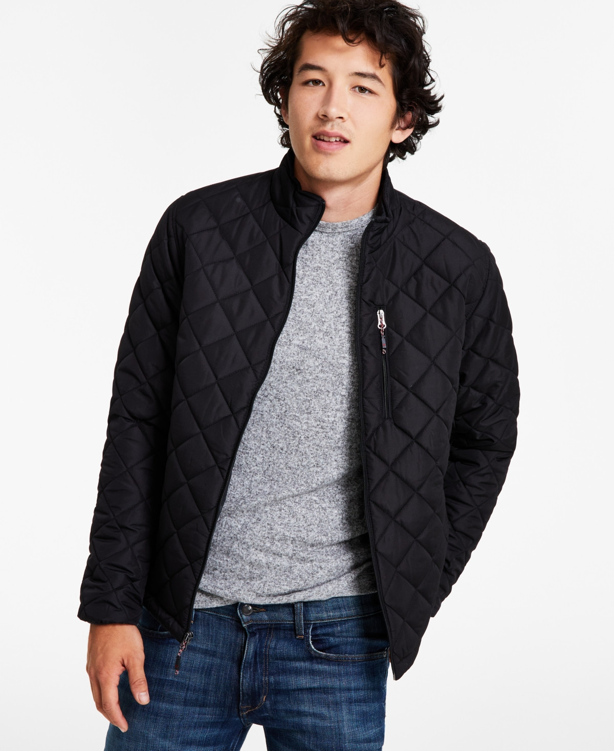 Hawke & Co. Men's Diamond Quilted Heritage Jacket, Created for Macy's - Black | Macy's