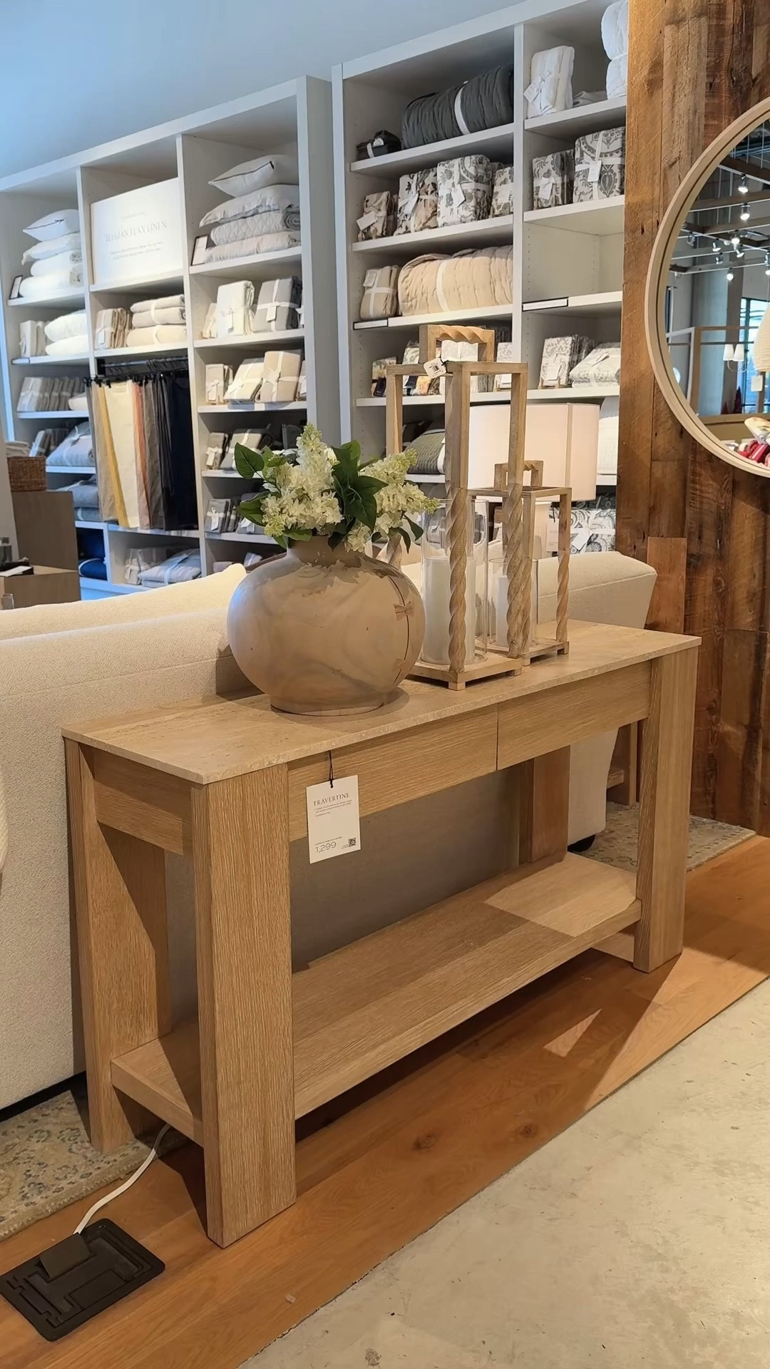 Refined and functional! 🤎 The Travertine Console Table from Pottery Barn pairs a clean silhouette with a beautiful natural stone top for an elevated, timeless look. 💫 The two seamless drawers blend right into the design, keeping clutter tucked away while maintaining that streamlined feel. Such a lovely piece for an entryway, hallway, or behind a sofa. Linked it here along with similar styles to shop! ✨ #PotteryBarn #ConsoleTable 
#Entryway inspo

#LTKHome #LTKSaleAlert