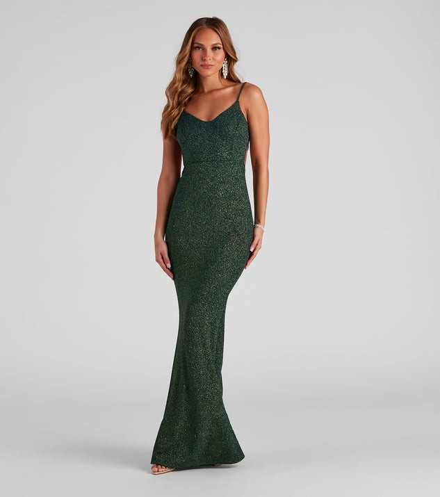 Irene Formal Backless Glitter Mermaid Dress | Windsor Stores