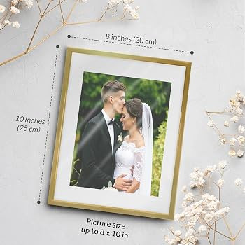Gold Floating Frame 8x10 Gold Picture Frame (2 Set) Floating Picture Frame - Wedding, Decor, Disp... | Amazon (US)