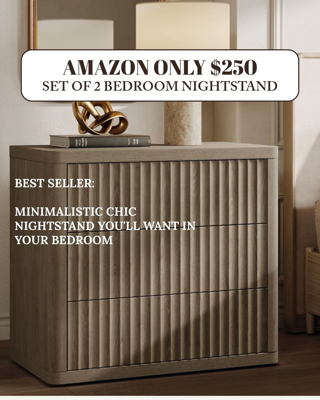 Amazon designer-inspired nightstands — set of 2 for only $250 🤍 If you’re updating your bedroom on a budget, this find is SO good. These chic side tables instantly elevated my space and give that high-end, modern look without the luxury price tag.





Amazon designer inspired nightstand set of 2, bedroom ideas, modern bedroom furniture, Amazon designer inspired home finds, affordable home finds, chic bedroom decor, bedroom side table ideas, modern bedroom styling, neutral bedroom aesthetic, luxury bedroom on a budget, affordable bedroom furniture, elevated home finds, contemporary bedroom decor.

#LTKhome #LTKcanada