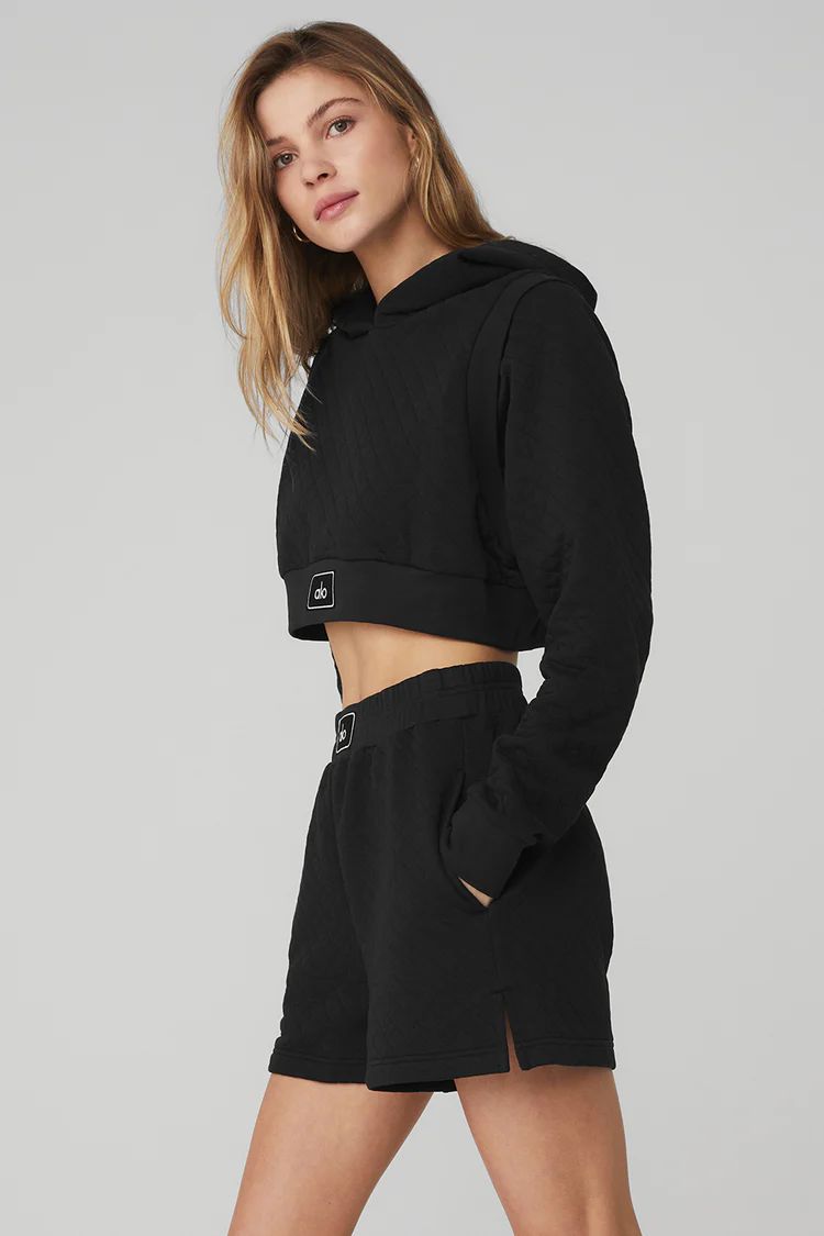 Quilted Cropped Arena Hoodie | Alo Yoga