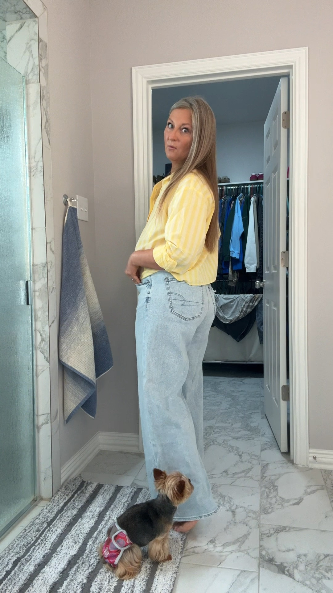A few days late, but we're rolling with it 😂✨

Come get ready with me for a TikTok event while I attempt to remember how to wear something other than an oversized tee and comfy shorts 🤍👏

Getting out of my cute, comfy, casual comfort zone isn't always easy, but I ended up loving the outfit I picked. Now somebody remind me I actually do own real clothes. 😂

#GRWM #GetDressedWithMe #LifeInMy40s #FashionOver40 #AmericanEagle

#LTKootd #LTKMidsize #LTKOver40