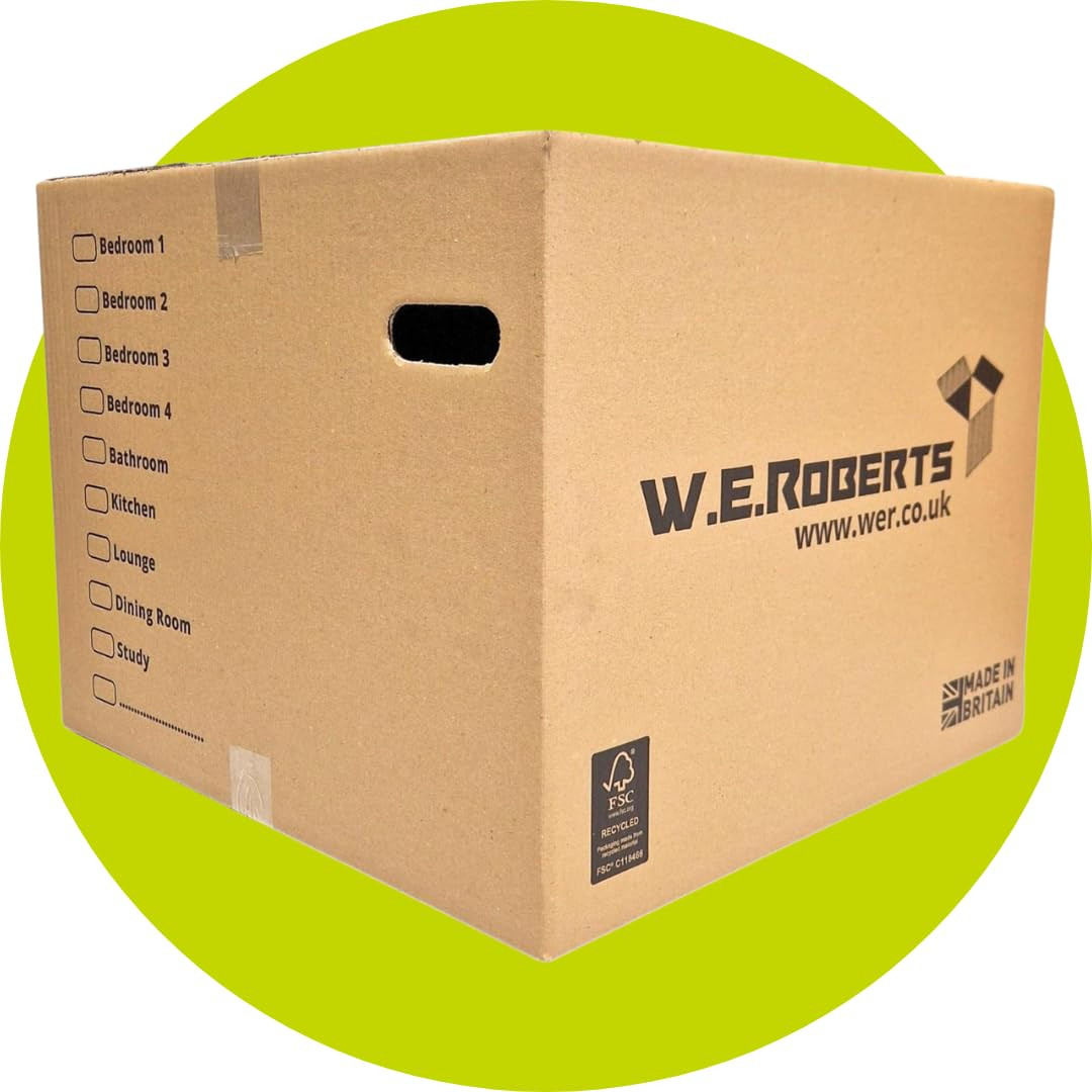 W.E. Roberts 10 Strong Extra Large Cardboard moving Boxes. Packing boxes for moving house with Pr... | Amazon (UK)