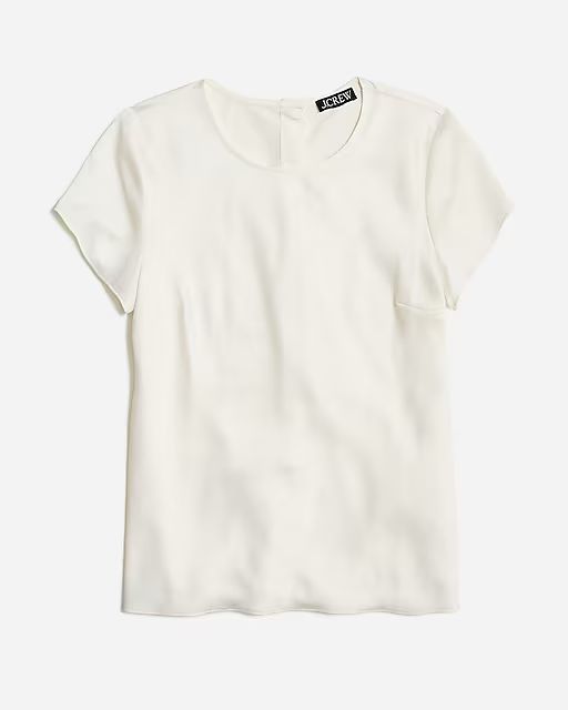Short-sleeve button-back top in everyday crepe | J.Crew US