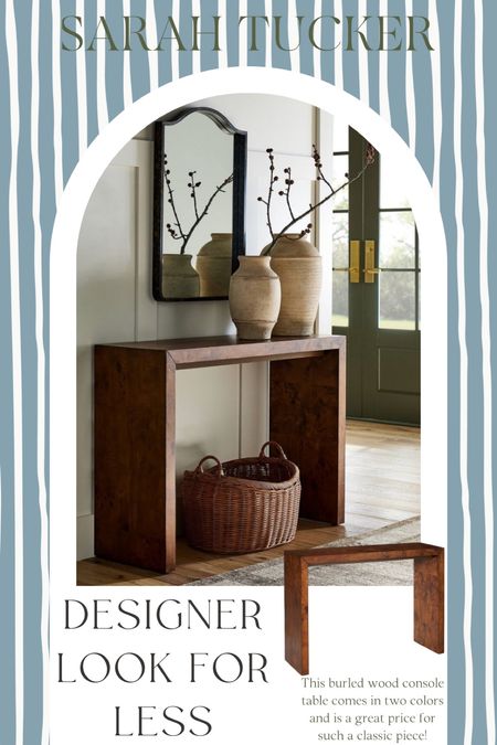 Affordable burled wood console table from Target - a designer look for less! I love this dark shade, but it also comes in a lighter color. Such a classic piece for your home. Place in entryway, bedroom, living room, or dining room.

Classic home decor, fall home, furniture, target find #fallhomedecor #targetfind #furniture #classicstyle #lookforless

#LTKstyletip #LTKhome