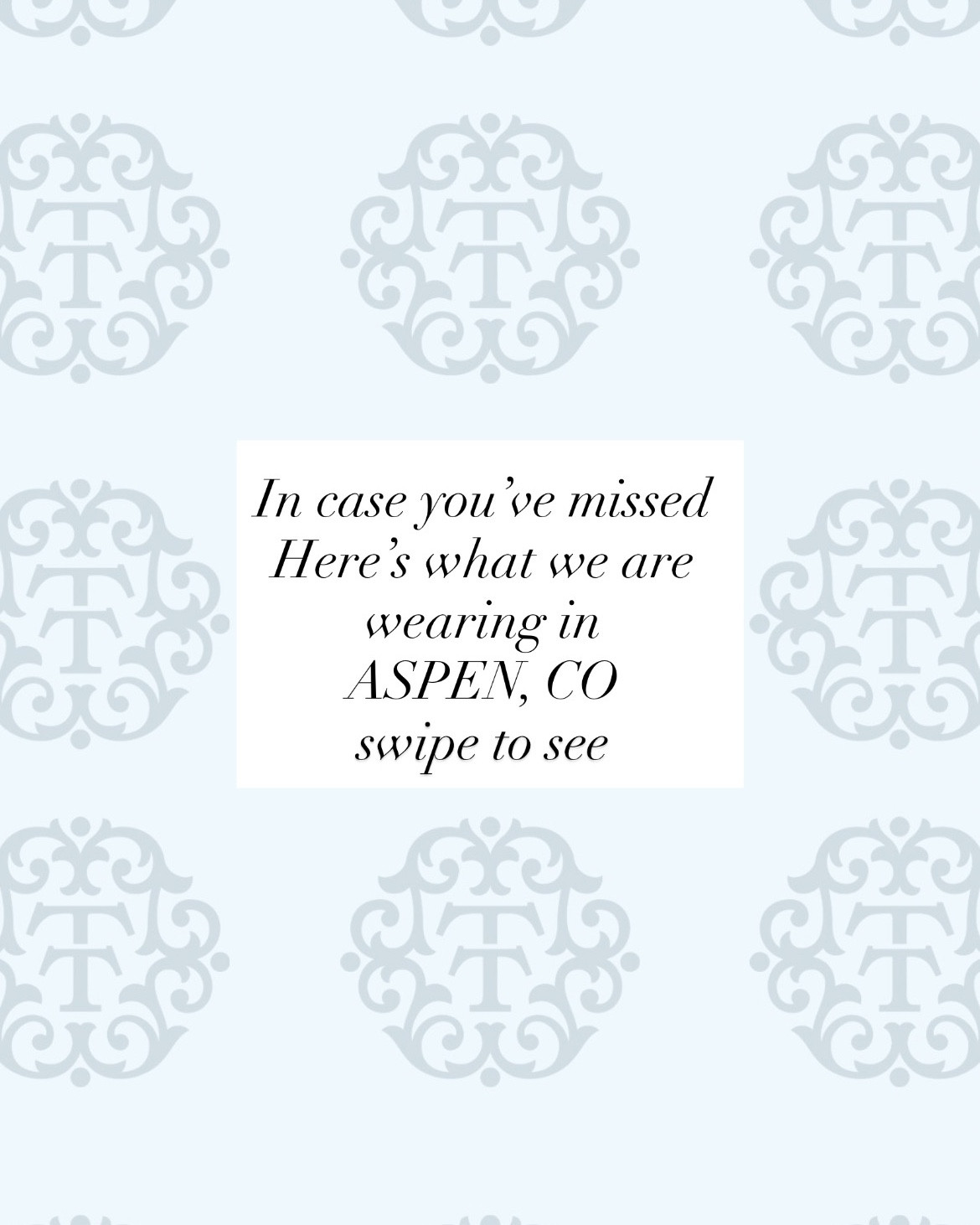 Here’s what T&T wore in Aspen this past week! m

#LTKOver40 #LTKTravel #LTKootd