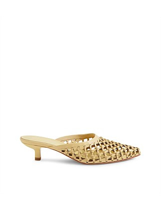 Chirles Woven Kitten Heel Leather Mules | David Jones (Australia & New Zealand)