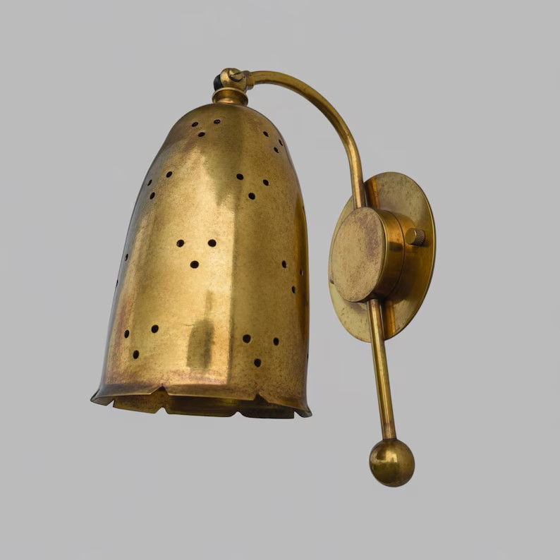 Rare Brass Wall Sconce: Vintage Wall Lights, Mid Century Lighting Fixtures, Vintage Style - Etsy | Etsy (US)