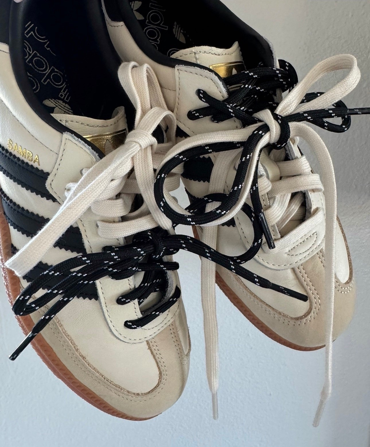 Sambas back in stock. 
I added the black laces  