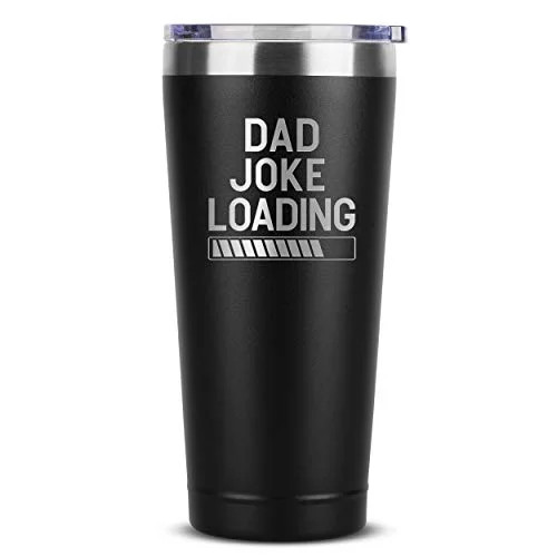 Dad Joke Loading - 30 oz Black Insulated Stainless Steel Tumbler w/Lid Mug Cup for Men - Birthday... | Walmart (US)