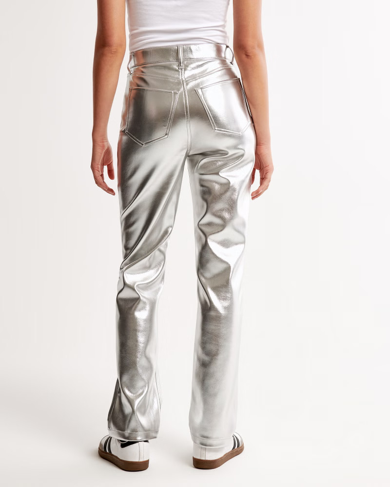 Vegan Leather 90s Straight Pant | Abercrombie & Fitch (US)