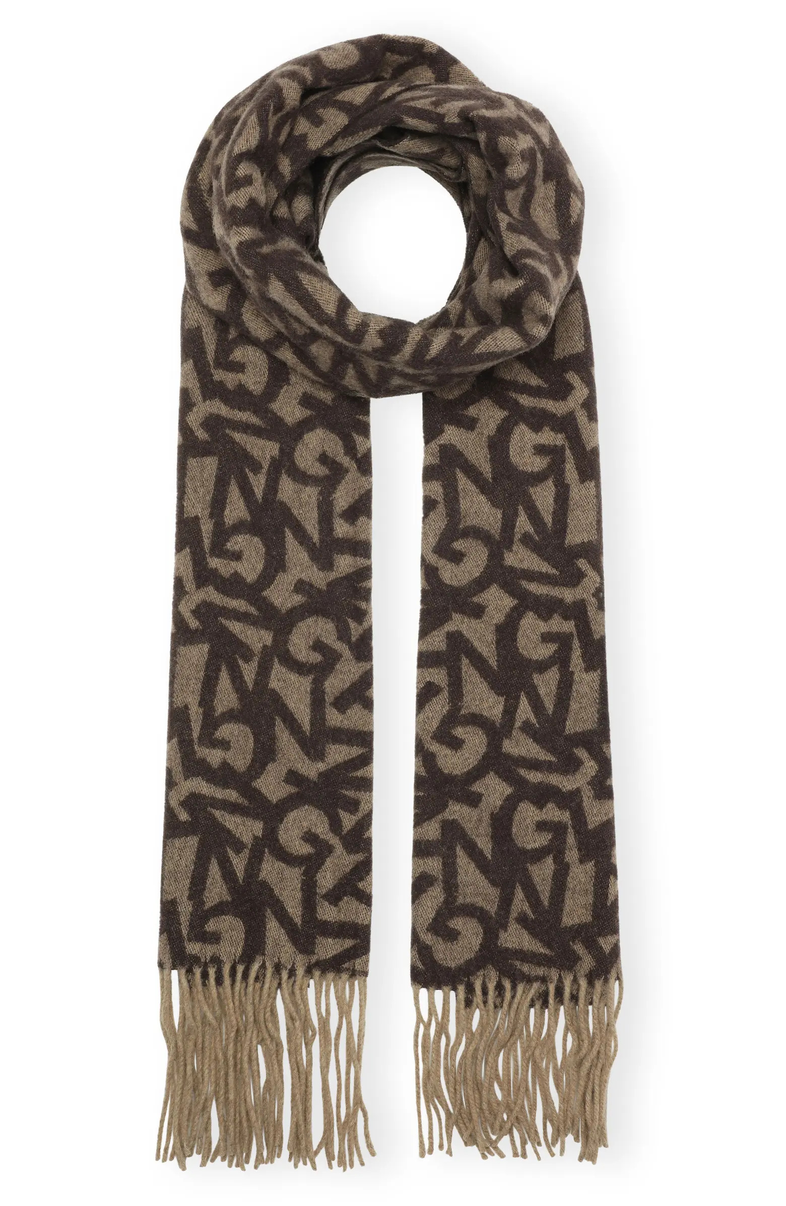 Patterned Recycled Wool Blend Scarf | Nordstrom
