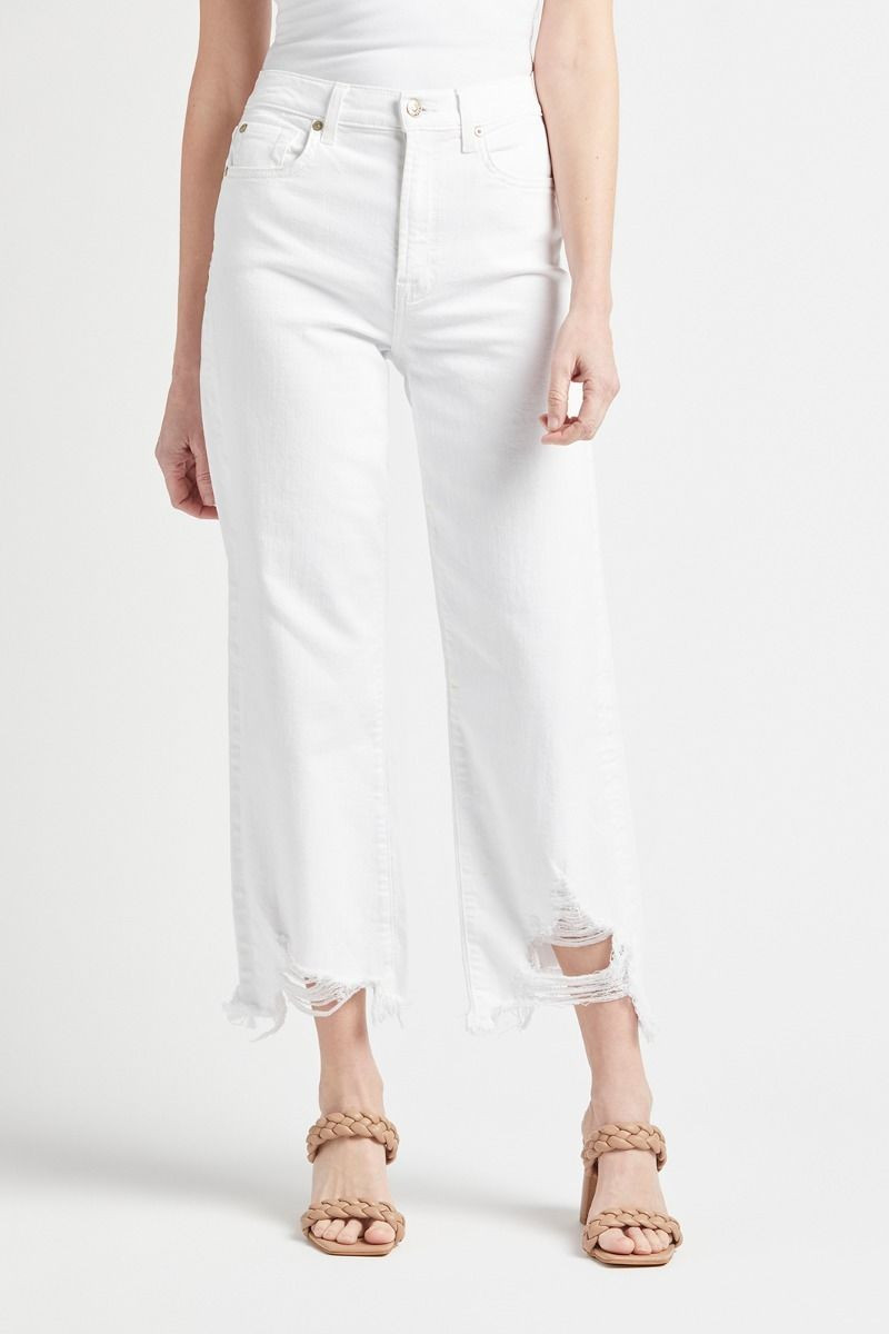 Cropped Alexa with Chewed Hem | Evereve