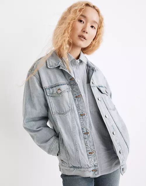 The Oversized Trucker Jean Jacket in Fitzgerald Wash | Madewell