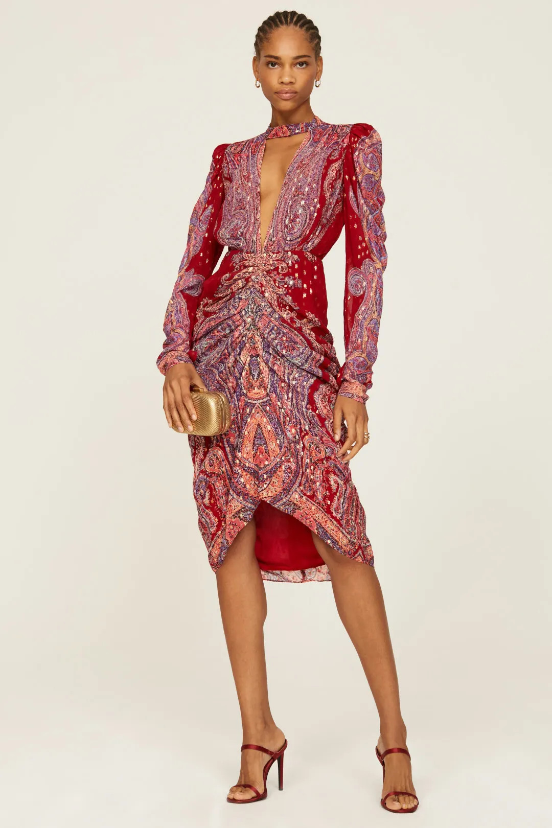 ROCOCO SAND Paisley Puff Sleeve Dress | Rent the Runway