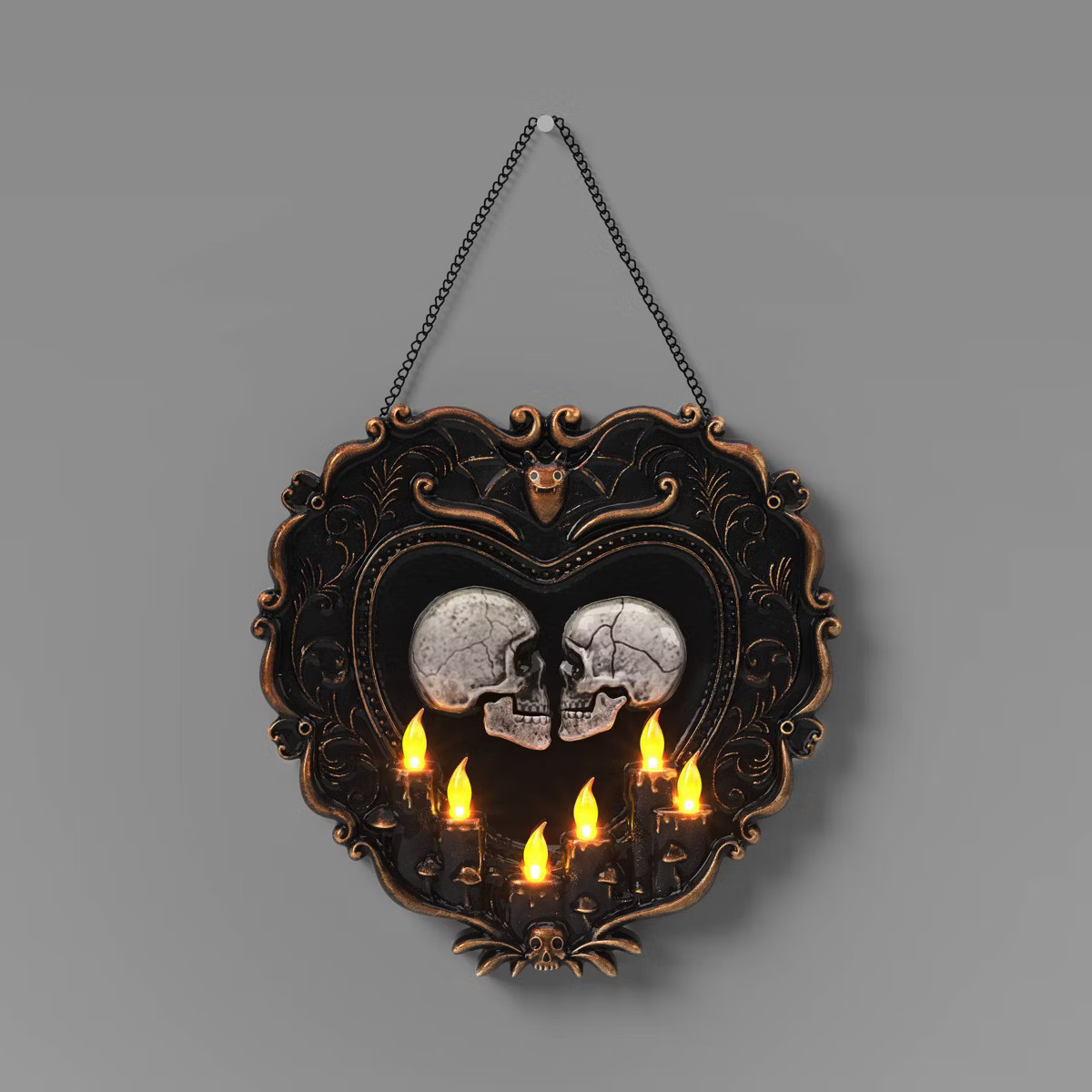 19" Talking Skulls Frame Halloween Decorative Prop Black - Hyde and EEK! Boutique™ | Target