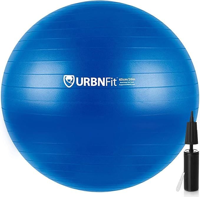 URBNFit Exercise Ball (Multiple Sizes) for Fitness, Stability, Balance and Yoga Ball. Workout Gui... | Amazon (US)