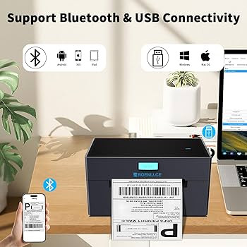 Bluetooth Thermal Shipping Label Printer, 4x6 Label Printer for Small Business for Shipping Packa... | Amazon (US)